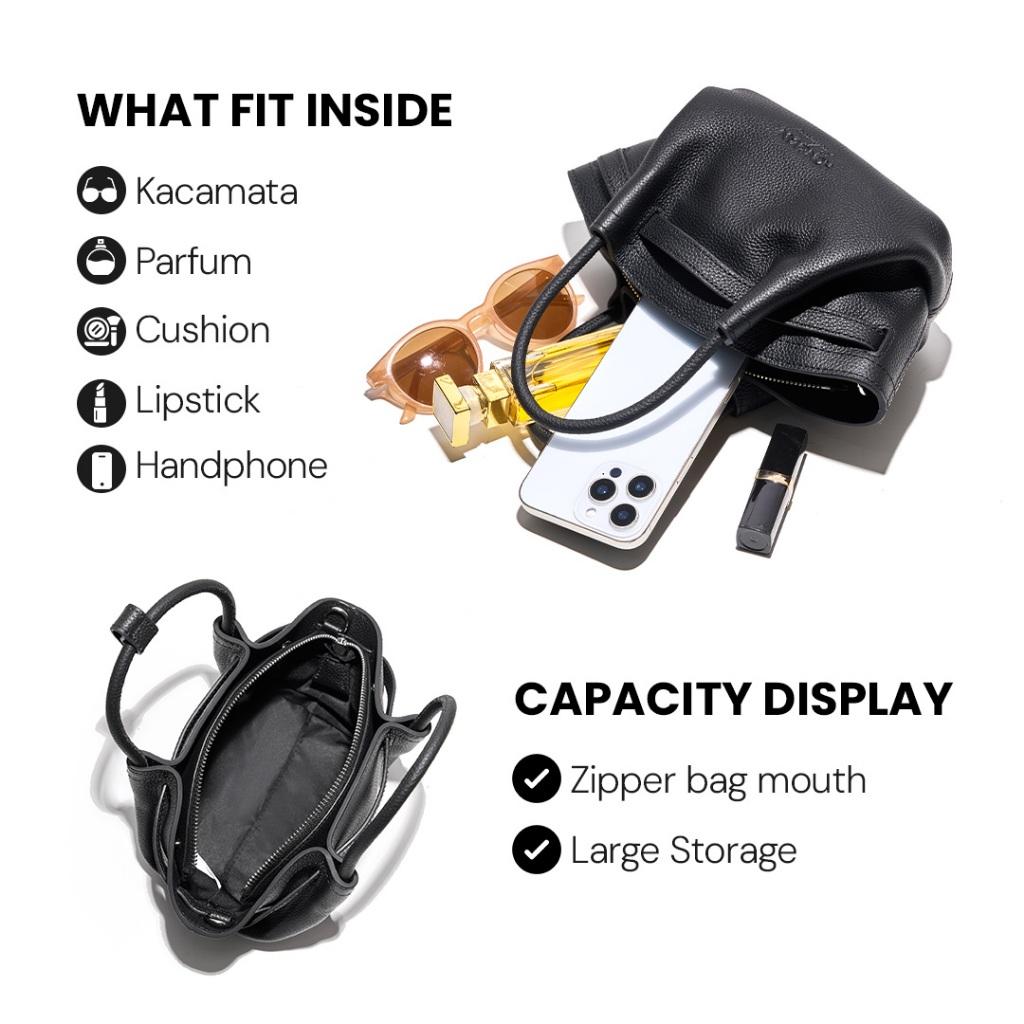 HONYAN EXCLUSIVE Tas Selempang Wanita Cavella Sling Bag Kulit Sapi Asli Tas Jinjing