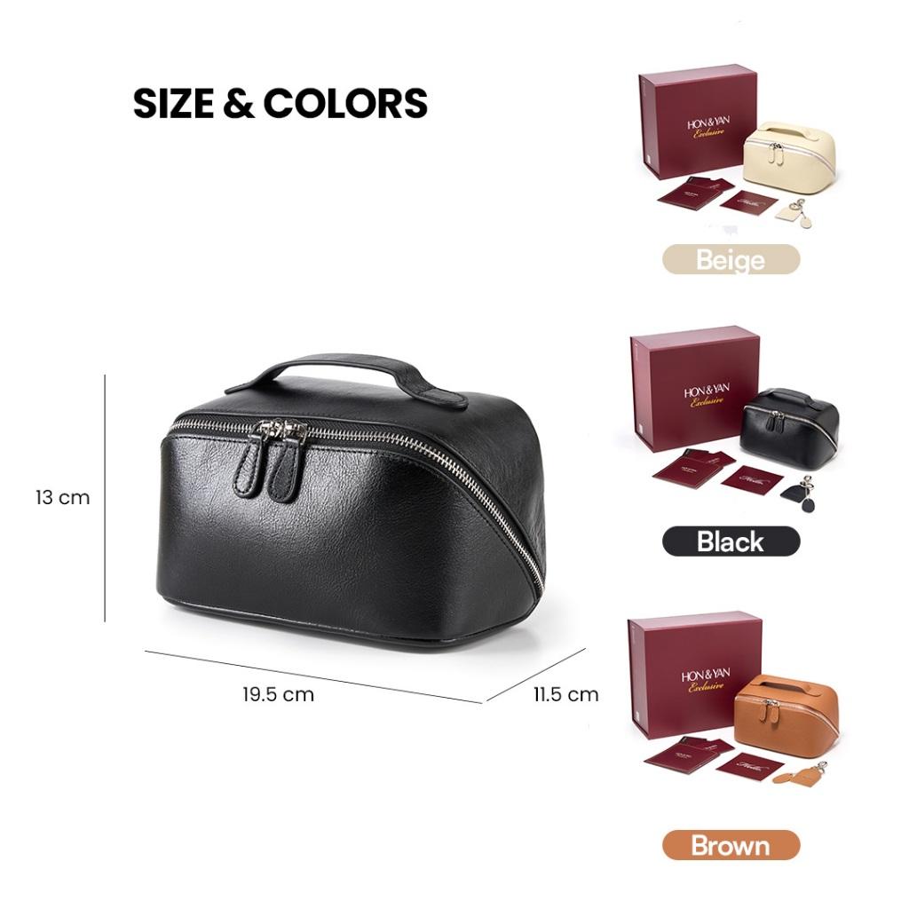 HONYAN EXCLUSIVE Tas Selempang Wanita Lunea Travel Pouch Zipper Organizer Tas Kosmetik