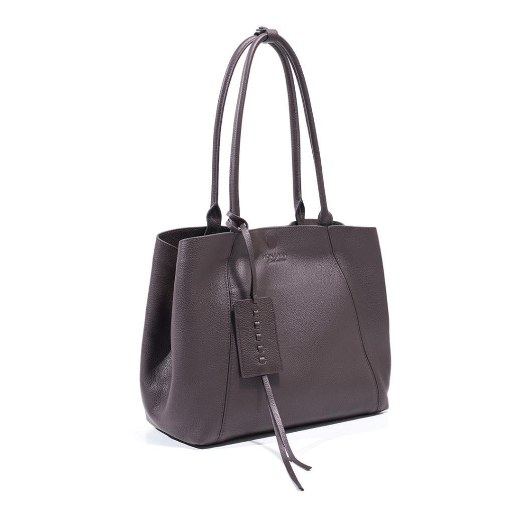 HONYAN EXCLUSIVE Tote Bag Wanita Nevara Kulit Sapi Asli Magnetic Lock Kapasitas Besar