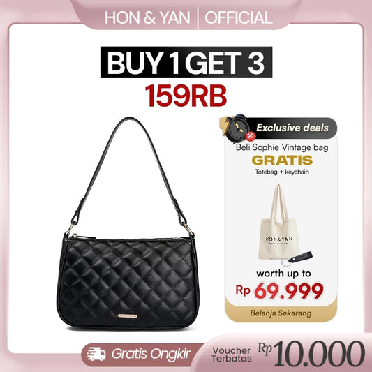 HONYAN Sophie shoulder bag wanita vintage elegan
