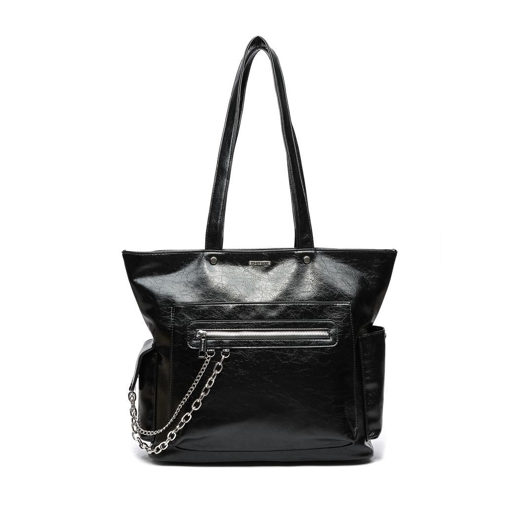 Tas selempang wanita Harper Bag berbahan kulit sintetis elegan warna netral