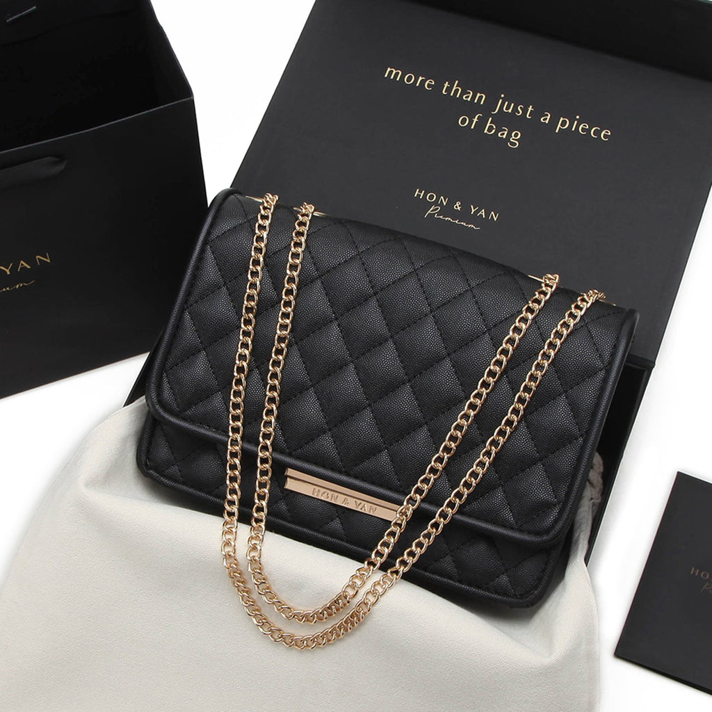 Tas Bahu Wanita Louis Quilted Chain Honyan Premium