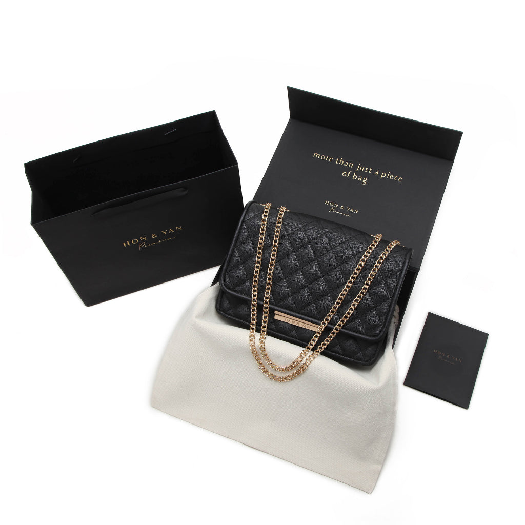 Tas Bahu Wanita Louis Quilted Chain Honyan Premium