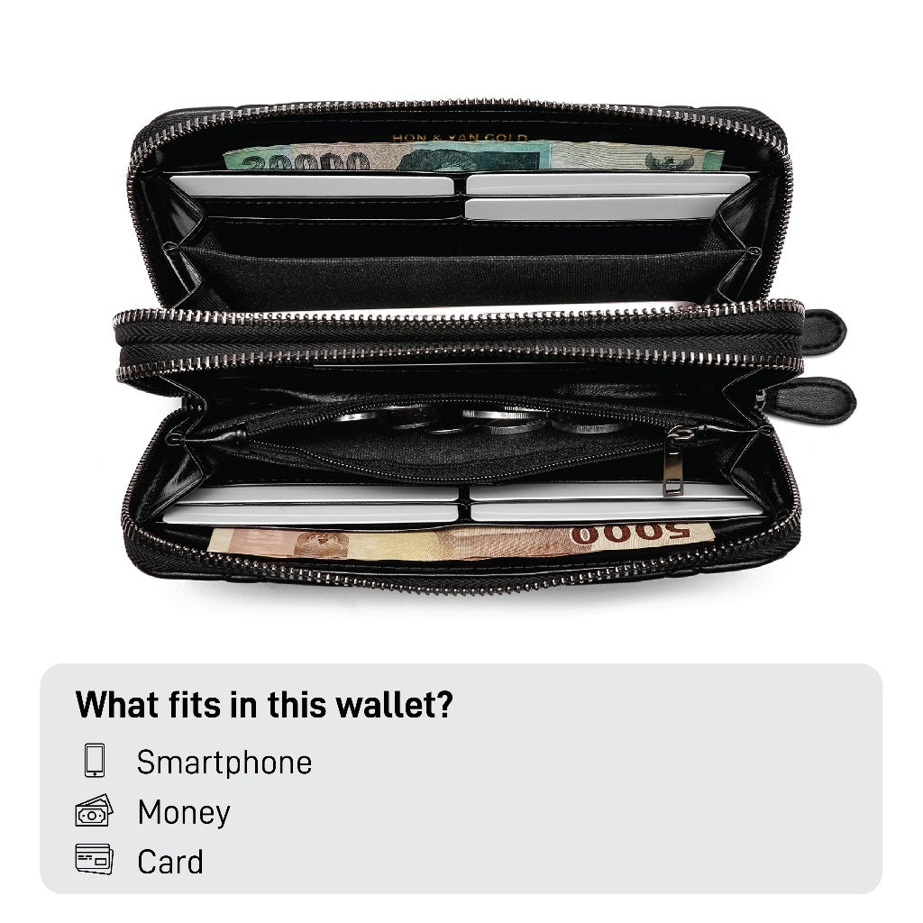 HONYAN GOLD Zalmore Long Wallet Wanita 2-Zip