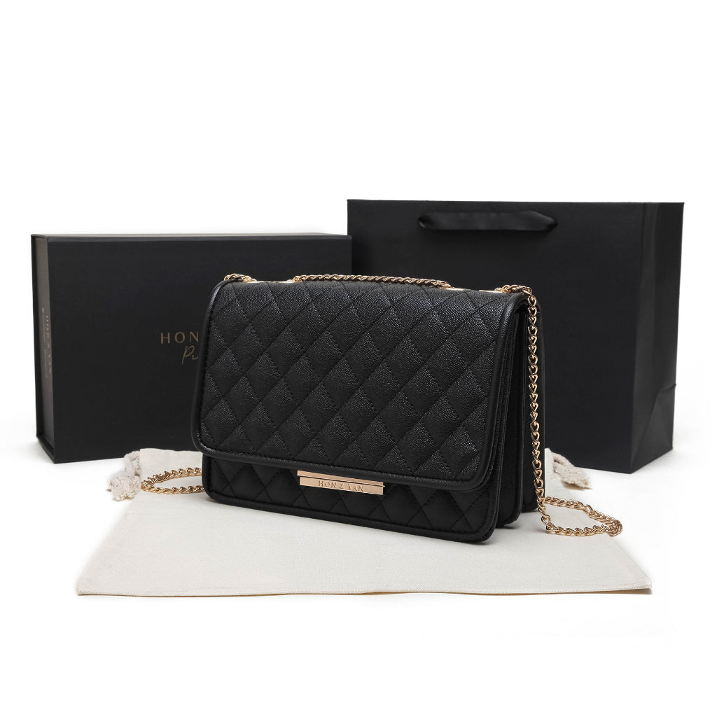 Tas Bahu Wanita Louis Quilted Chain Honyan Premium