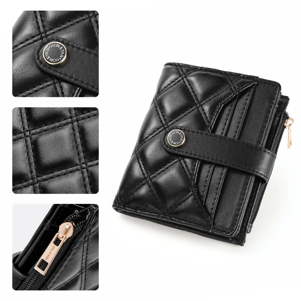 HONYAN Dompet Mini Wanita Bora Short Wallet