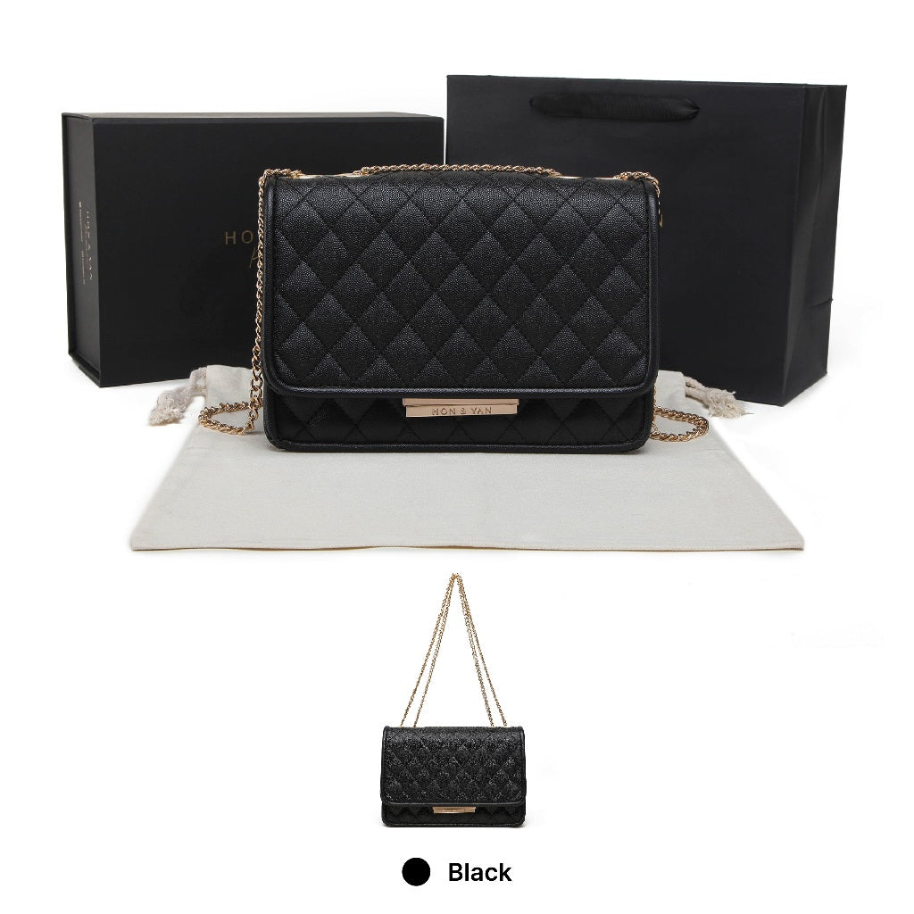 Tas Bahu Wanita Louis Quilted Chain Honyan Premium