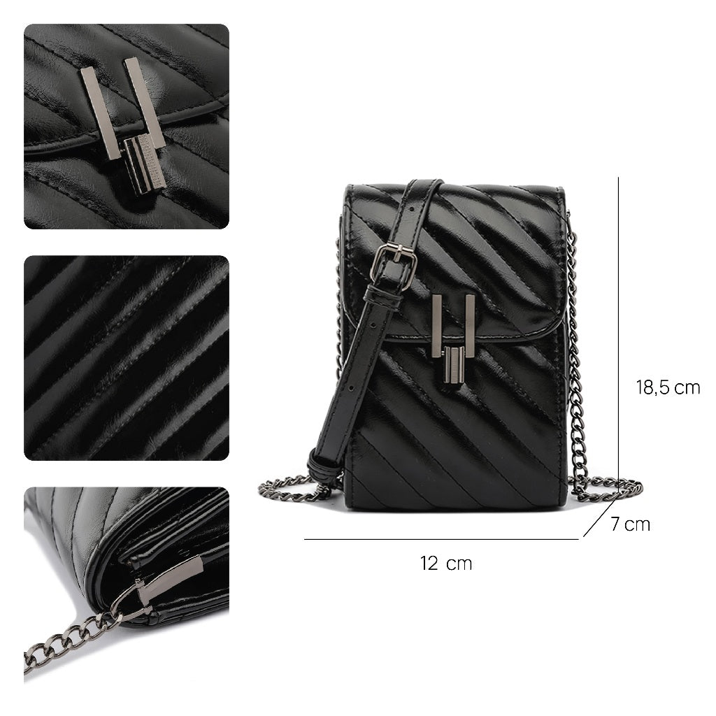 HONYAN GOLD Nata Tas HP Wanita Tas Selempang