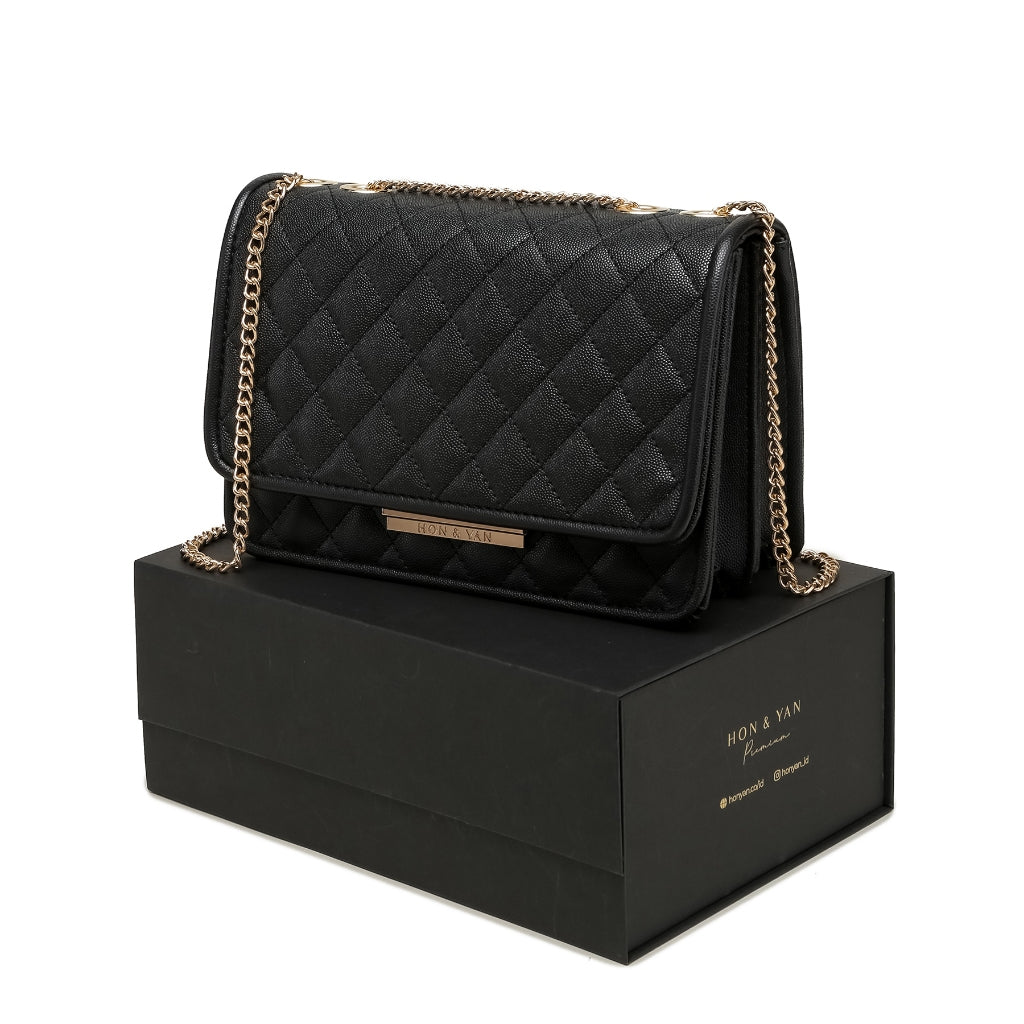 Tas Bahu Wanita Louis Quilted Chain Honyan Premium