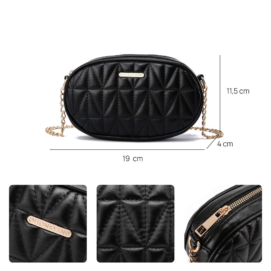 HONYAN Nuber Tas Selempang Wanita Oval