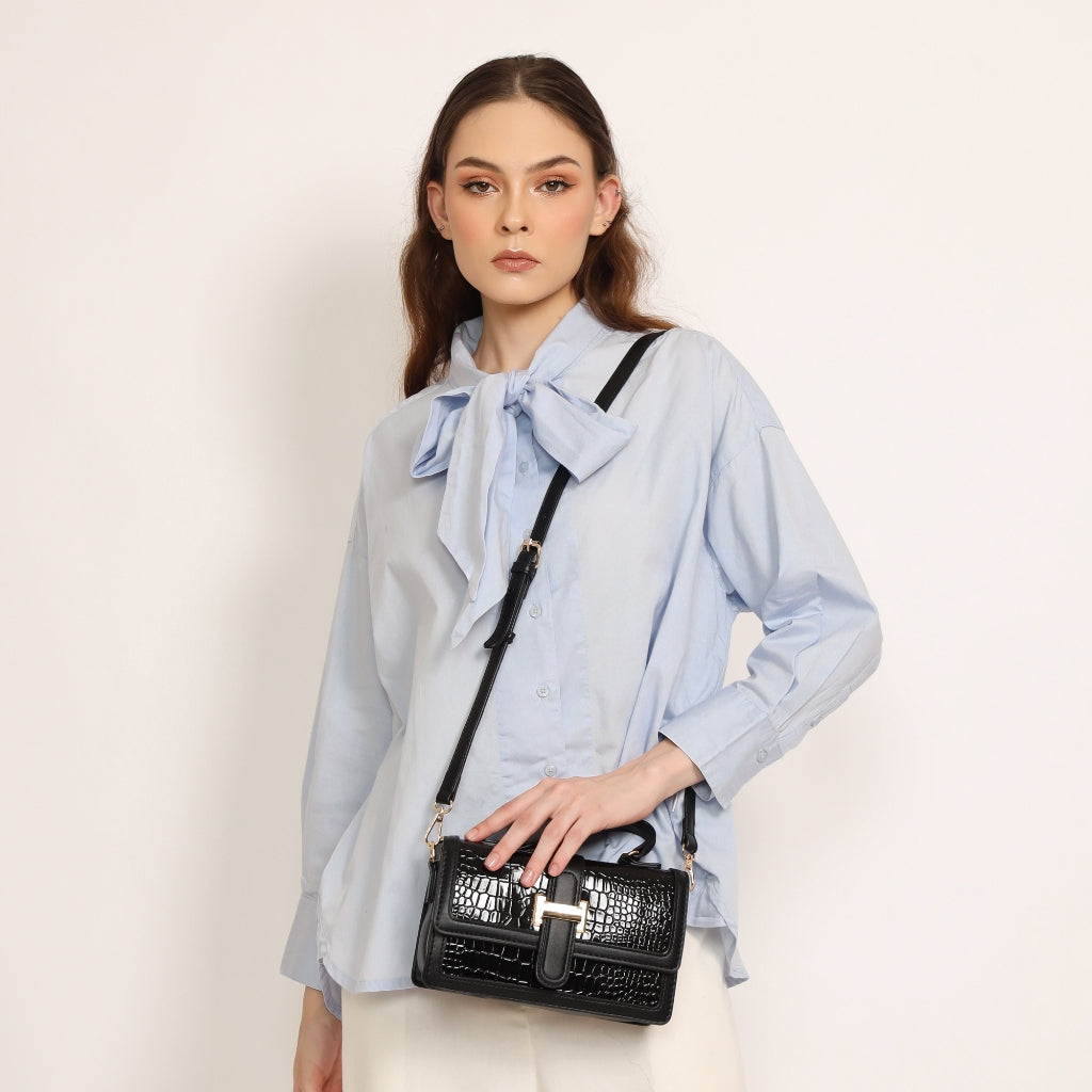 HONYAN GOLD Zenife Croco Tas Selempang Wanita