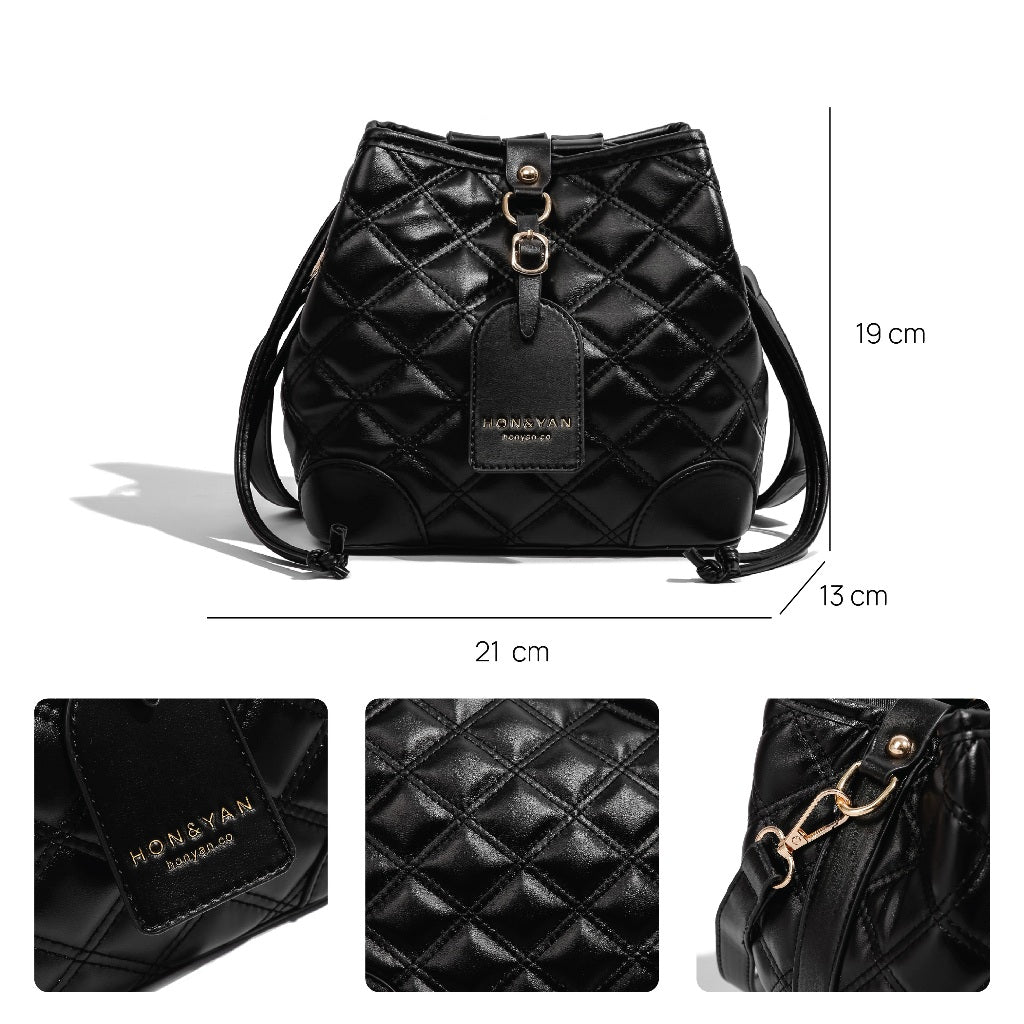 HONYAN Invio Tas Selempang Wanita Serut Import